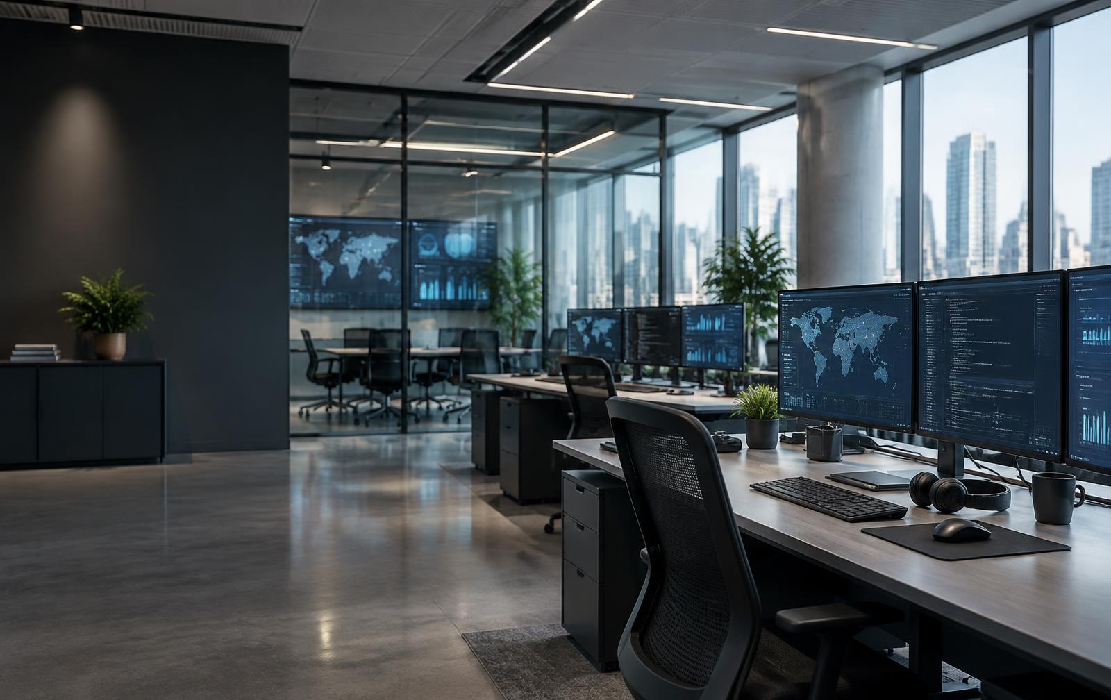 Modern NashwaTech IT operations workspace